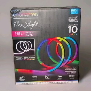 Indoor Outdoor 16ft LED Multicolor Flex Light Strip Color Changing Remote NEW
